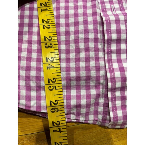 NAUTICA Classic Button Up Shirt Men's 16.5 34/35 Long Sleeve Pink and White - Picture 7 of 7